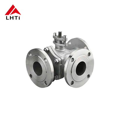 Giá tốt 3 Way Ball Valve Titanium Full Port Ball Valve TA1 TA2 với các kết nối sườn trong các ứng dụng nước và điện trực tuyến