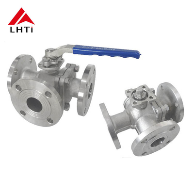 Giá tốt 3 Way Ball Valve Titanium Full Port Ball Valve Gr1 với các kết nối sườn trực tuyến
