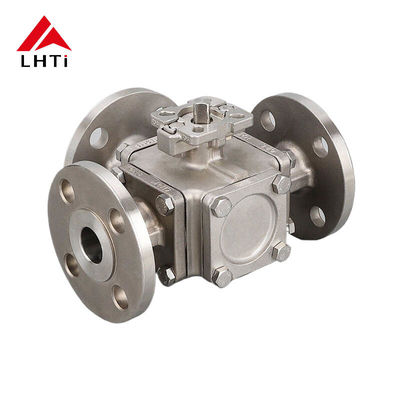 Giá tốt ASME B16.34 8 inch Titanium Three Way Ball Valve Gr1 Gr2 Ball Valve trực tuyến