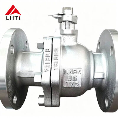 Giá tốt Van bi hợp kim titan TA2 có khả năng chống ăn mòn, chống dòng chảy cực thấp và thiết kế an toàn chống cháy cho đường ống công nghiệp trực tuyến